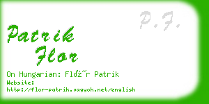 patrik flor business card